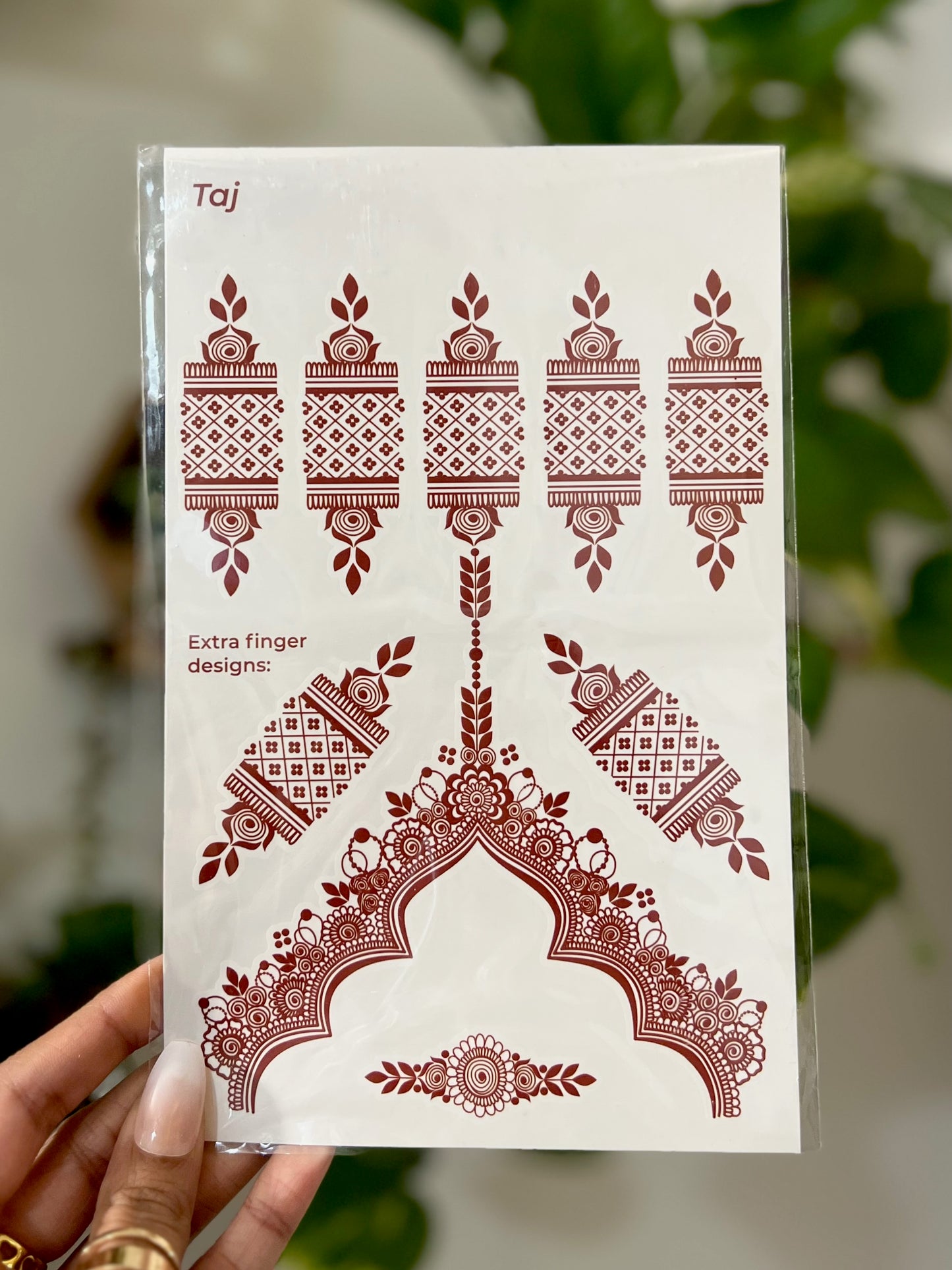 Taj - Intricate Dome Shaped Instant Henna Tattoo (Design 14)