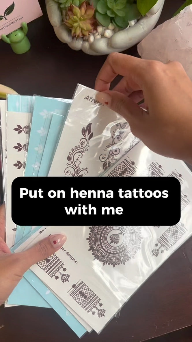 Afreen - Arabic Syle Instant Henna Tattoo (Design 26)