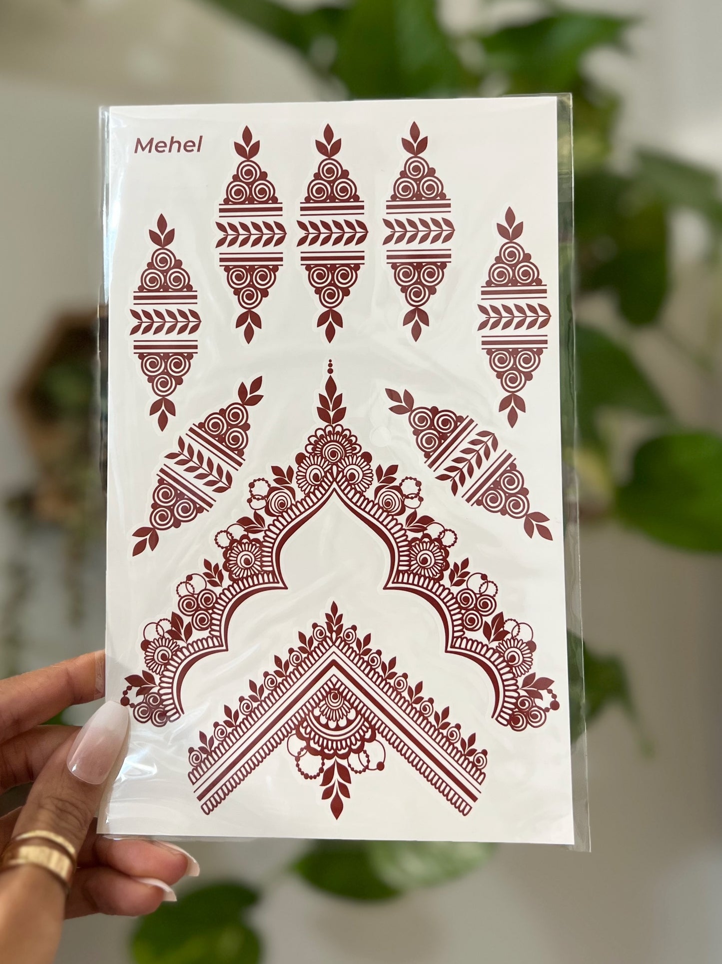 Mehel - Dome Shaped Instant Henna Tattoo (Design 11)