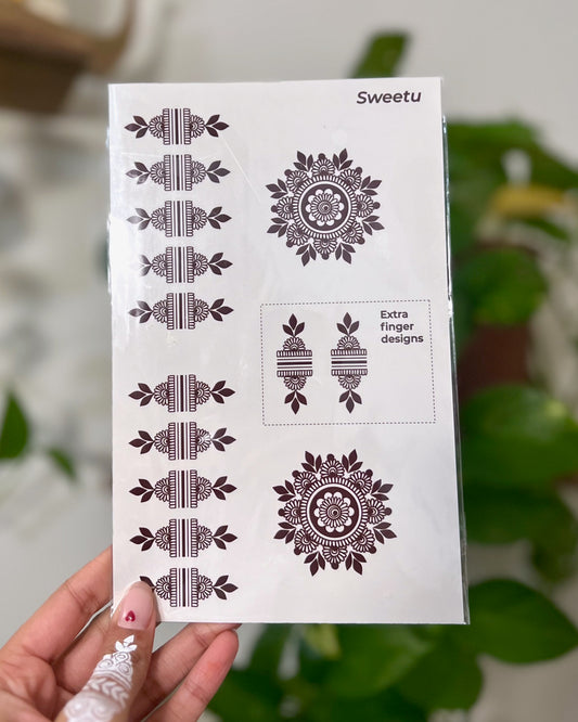 Sweetu Kid's Design - Mandala Shaped Children Design Instant Henna Tattoo (Design 29)